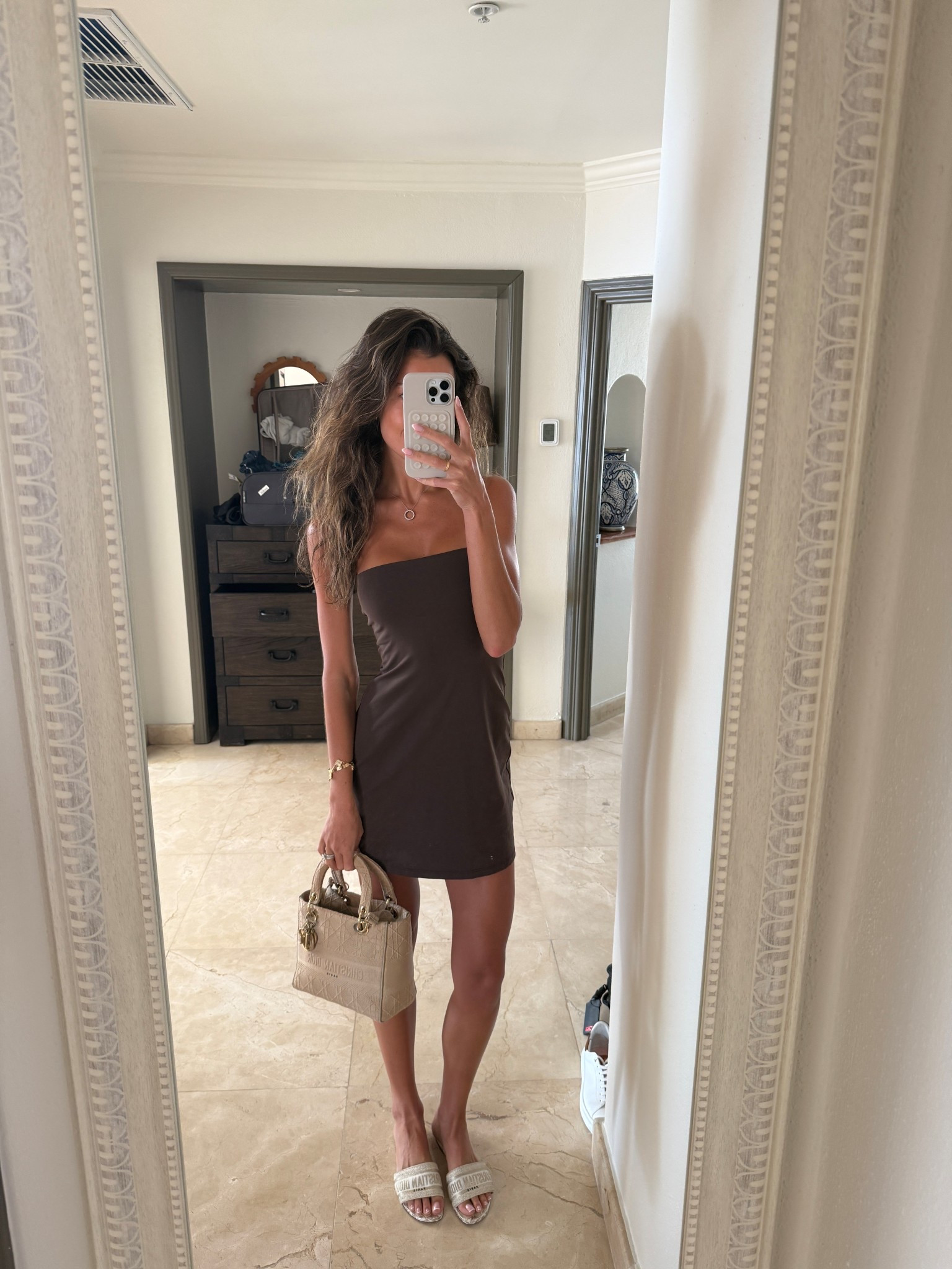 Brown mini dress. Super cute for vacation, summer and transitioning into fall in the south. Wearing a small. 

#LTKSeasonal #LTKTravel