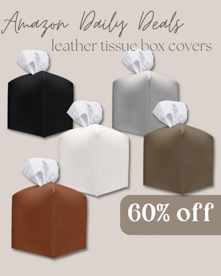 Daily deals! 
Amazon sale alert! These leather tissue box covers are 60% off!  Only $7.99!
Such an affordable and easy way to elevate your home decor! 

#LTKhome #LTKsalealert #LTKfindsunder50