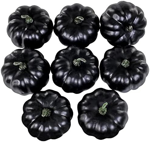 8 Pcs Small Artificial Black Pumpkins Halloween Decorative Pumpkins Foam Pumpkins for Farmhouse R... | Amazon (CA)