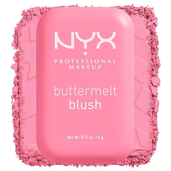 NYX PROFESSIONAL MAKEUP Buttermelt Powder Blush, Fade and Transfer-Resistant Blush, Up to 12HR Ma... | Amazon (US)