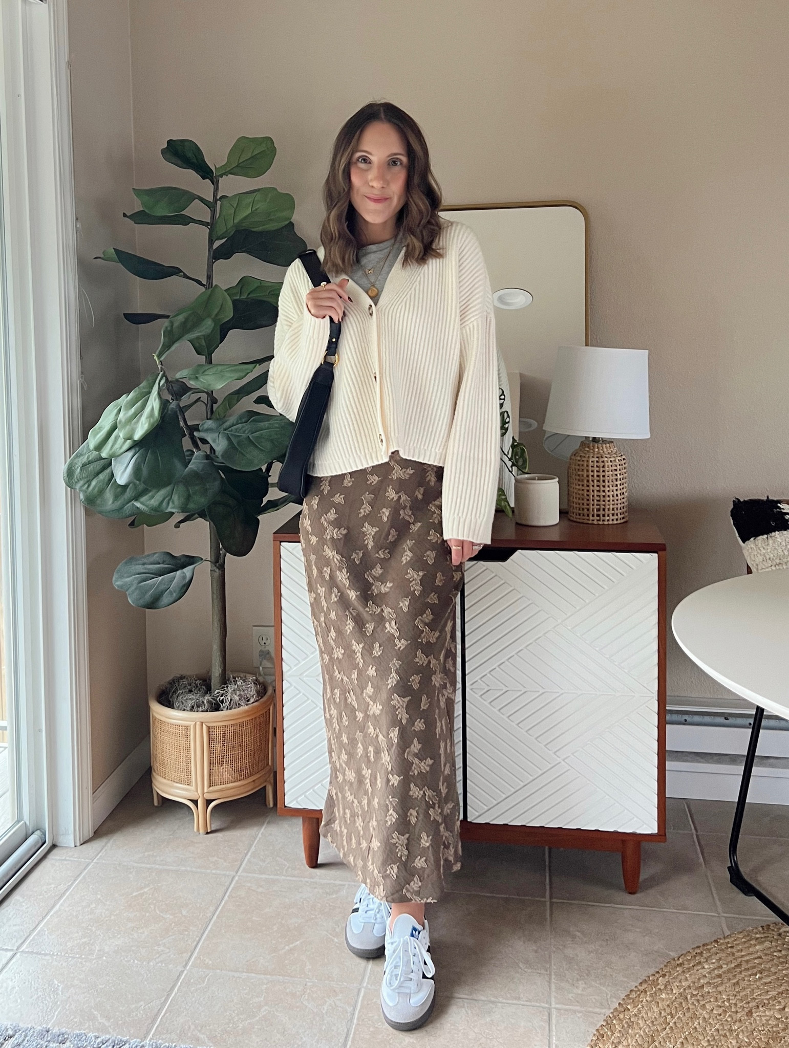 Casual fall outfits 12/30🍂 I love a midi skirt and sneakers combo! 

SIZING 
Skirt - small
Tee -  xs
Cardigan - small


Midi skirt / amazon tee / Abercrombie finds / adidas outfit / fall style / outfit idea / fall style / 30 days of fall outfits / casual fall outfit


#LTKfindsunder100 #LTKstyletip
