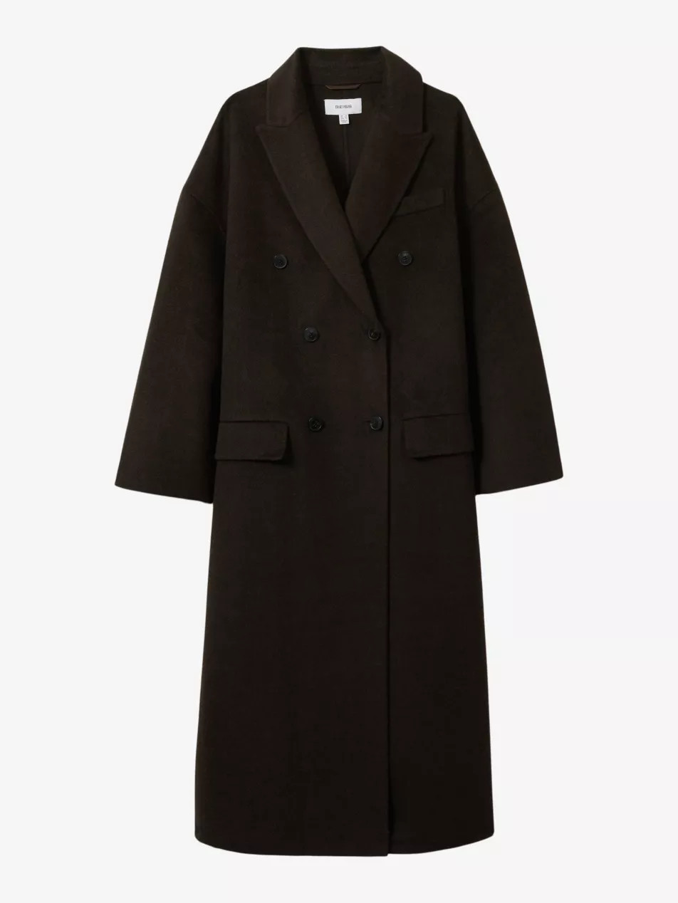 Lara herringbone wool-blend coat | Selfridges