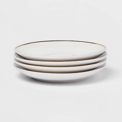 10" 4pk Stoneware Dinner Plates Gold - Threshold™ | Target