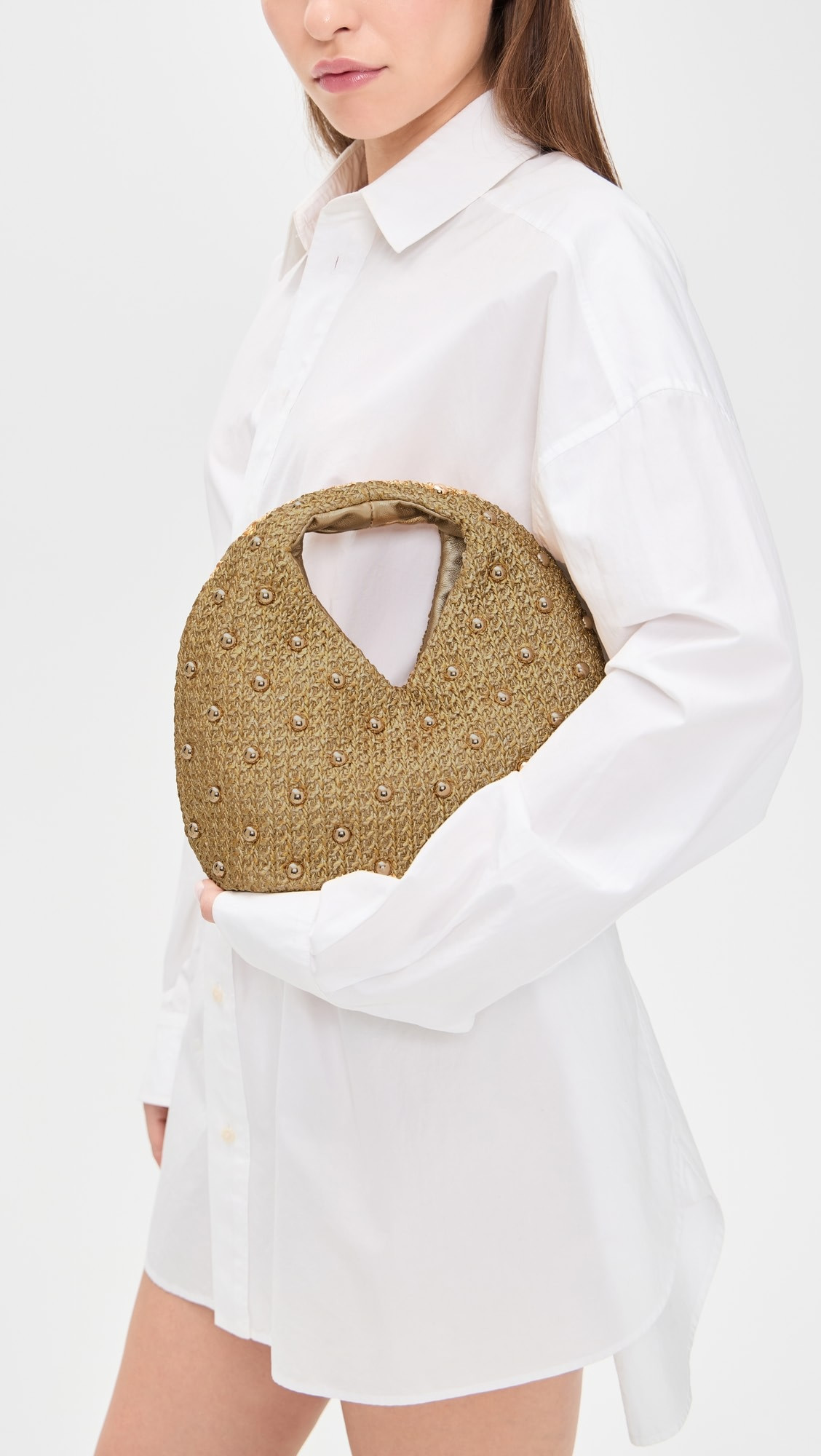 Studded Raffia Bag | Shopbop