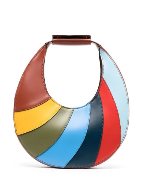 STAUD Riviera Moon Panelled Shoulder Bag - Farfetch | Farfetch Global