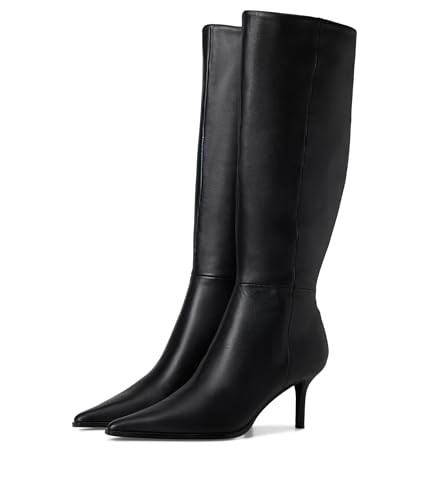 Steve Madden Women's Lingo Fashion Boot, Black Leather, 10 | Amazon (US)