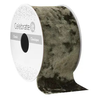 2" x 3yd. Green Velvet Ribbon by Celebrate It™ Classic | Michaels® | Michaels Stores
