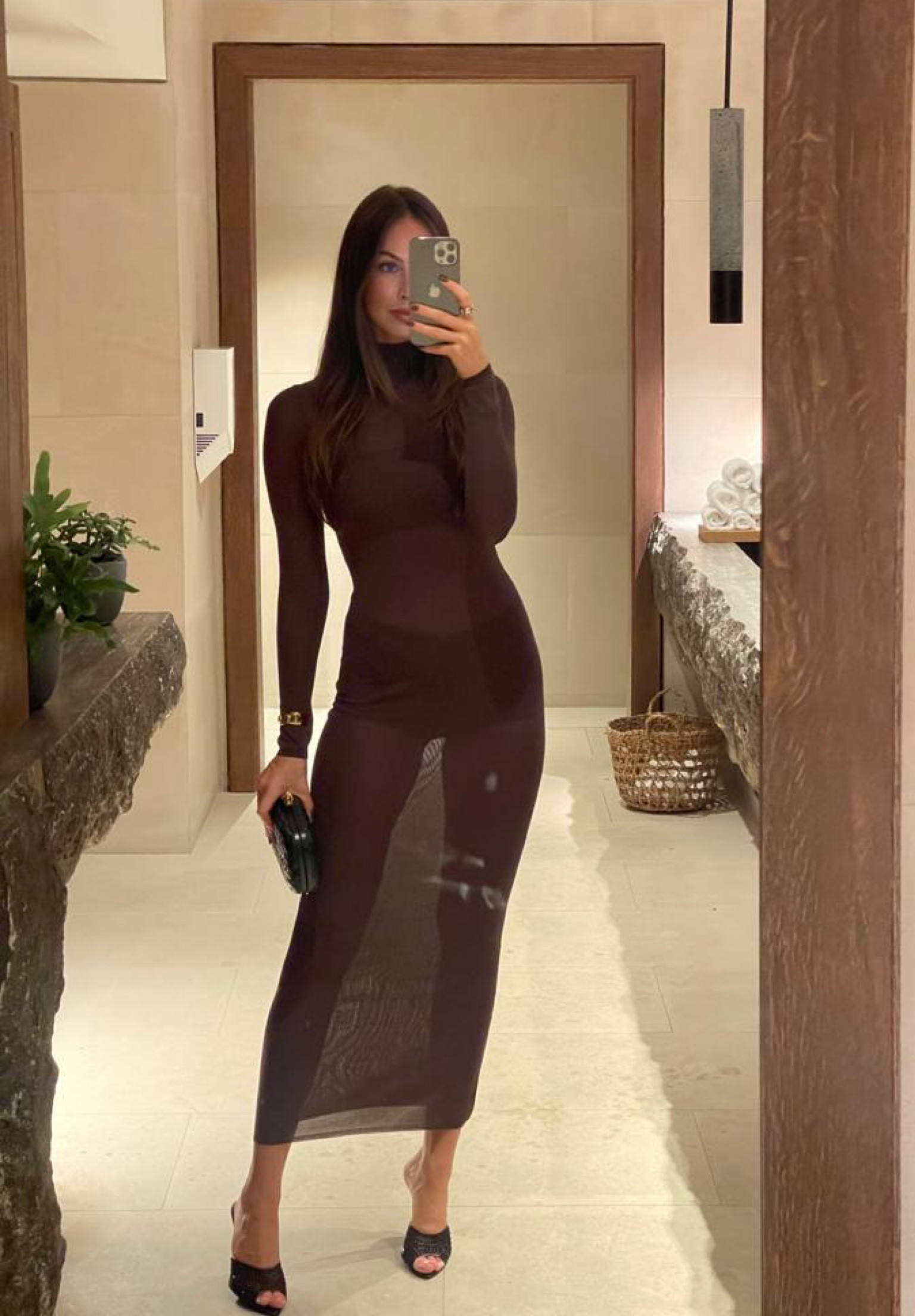 Revolve, Skims, Ysl, Bottega veneta, transitional style, autumn outfit, autumn fashion, transitional outfit, bodycon dress, maxi dress, skims underwear, Bottega veneta clutch, Ysl mules, luxury fashion, date night outfit, evening wear, style inspiration 

#LTKSeasonal #LTKeurope #LTKstyletip