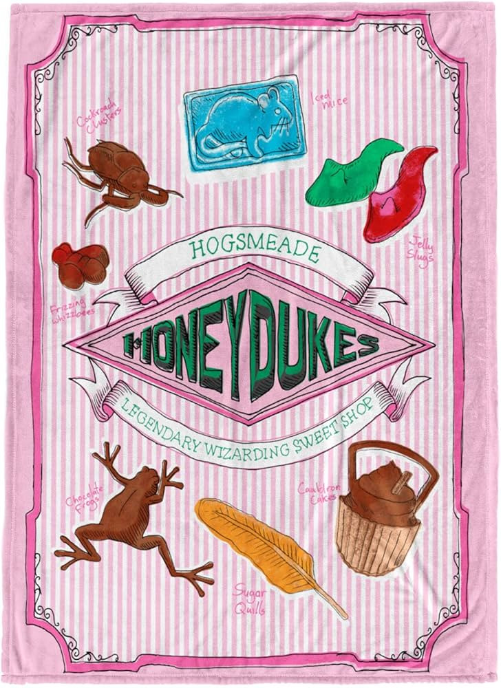 Warner Bros. Jay Franco Harry Potter Honeydukes Throw Blanket - Measures 50 x 70 inches - Fade Re... | Amazon (US)