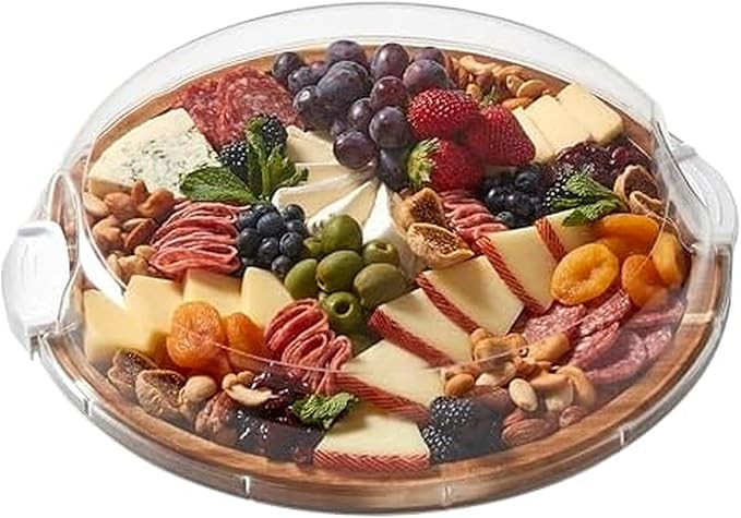 FARBERWARE Build-a-Board Cutting Board with Single Compartment and Clear Locking Lid for Charcute... | Amazon (US)