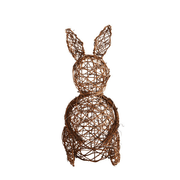 Small Woven Light-Up Bunny Sitter | Mud Pie
