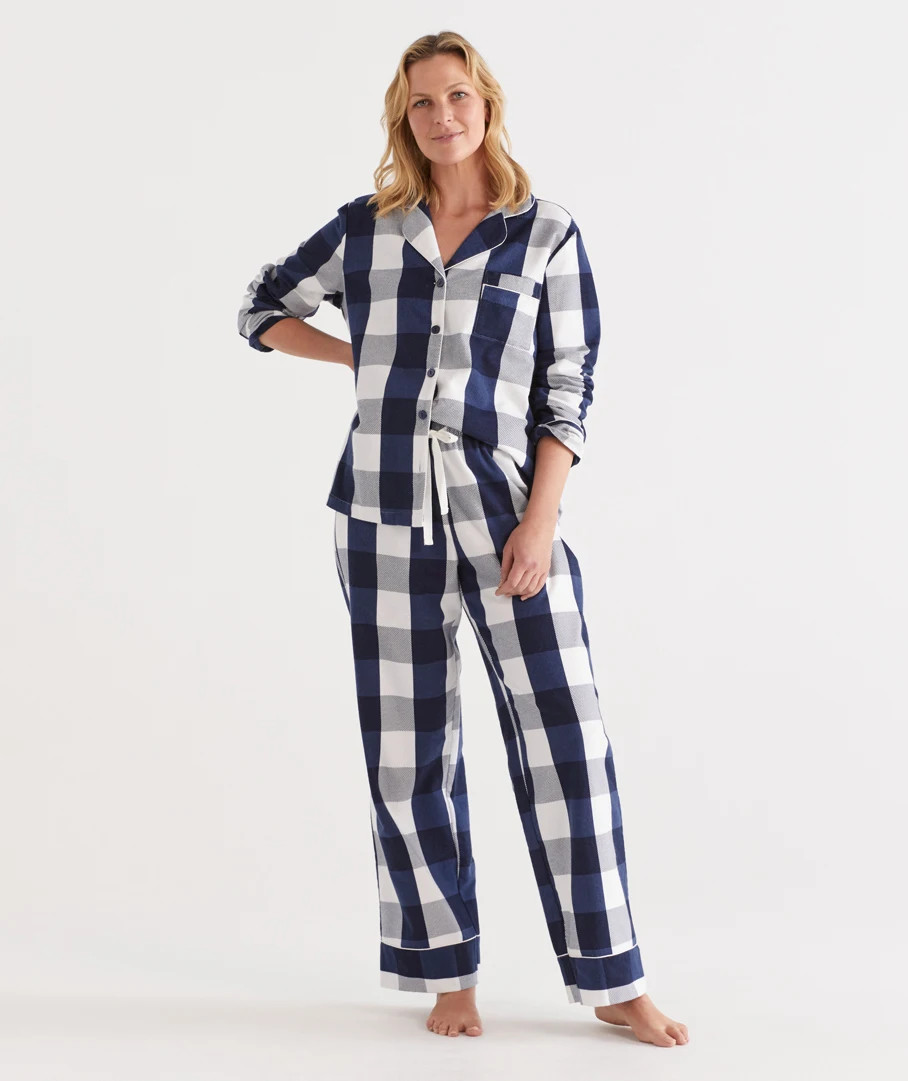 CHECK PRINT FLANNELETTE PYJAMA SET | Sussan
