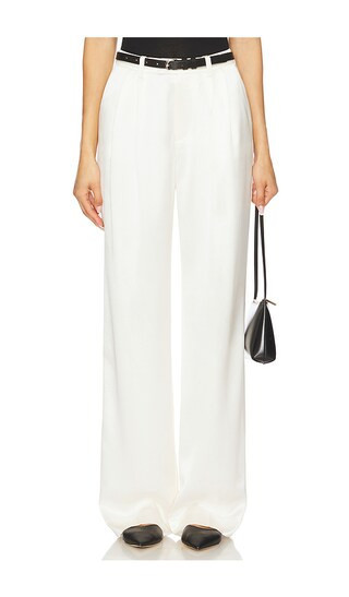 Favorite Daughter The Low Favorite Satin Pant in Ivory. - size 6 | Revolve Clothing (Global)