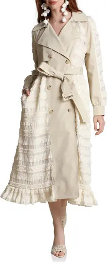 Mixed Media Trench Coat | Nordstrom