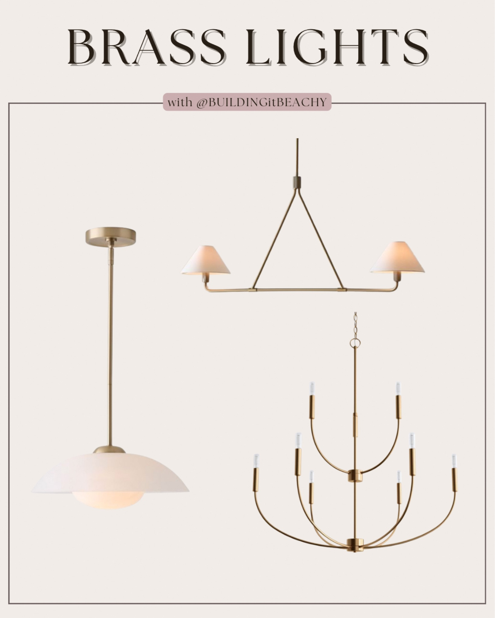 Brass lights, kitchen lights, overhead lights 

#LTKHome