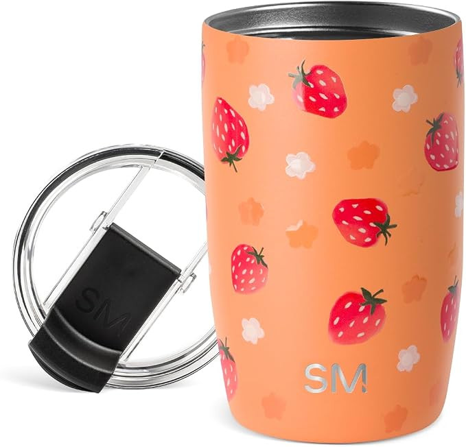 Simple Modern Travel Coffee Mug with Lid | 12oz | Strawberries | Voyager Coffee Cup, Coffee Tumbl... | Amazon (US)