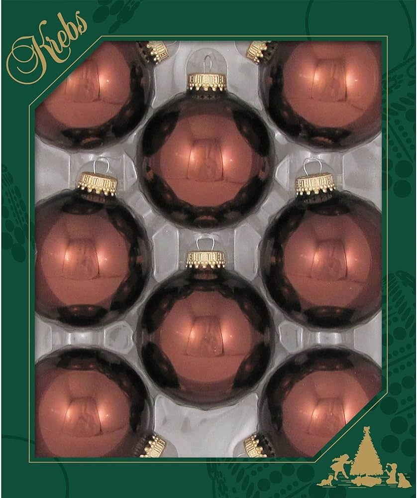 Christmas Tree Ornaments - 67mm/2.625" Designer Glass Balls from Christmas by Krebs - Handmade Se... | Amazon (US)