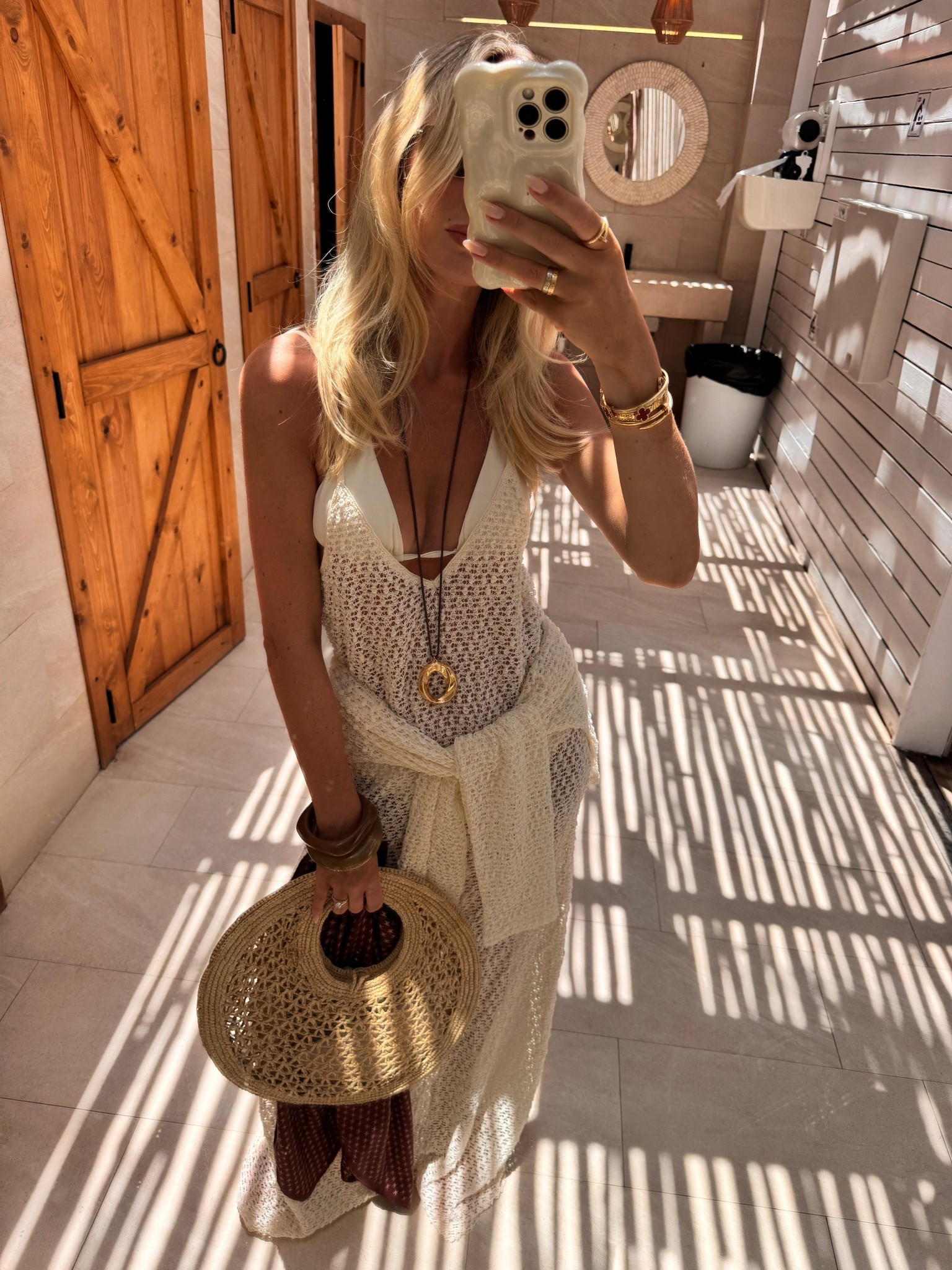 Zara cream bikini, crochet maxi dress, crochet long sleeve top, Jacquemus raffia handbag 🍦

#LTKsummer #LTKAroundTheWorld #LTKswimwear