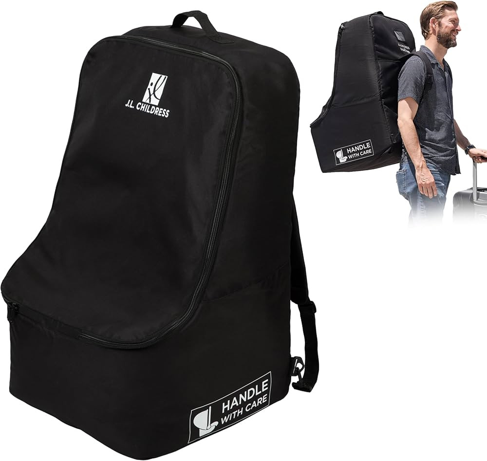 J.L. Childress DELUXE Backpack Car Seat Travel Bag - PREMIUM - Thicker Padding - Includes AirTag ... | Amazon (US)