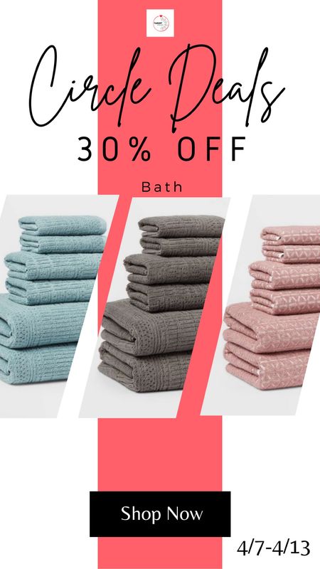 Target Circle Threshold Bath Towel Sets on Sale 30% off Deals #target #targethome #targetcircle #targetdeals #thresholdbath #bathtiweks #homerefresh

#LTKhome #LTKfamily #LTKxTarget