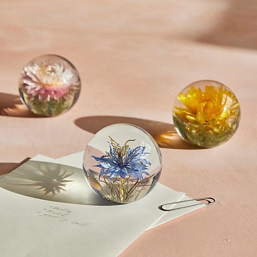 Resin Floral Paperweight, Small | Terrain
