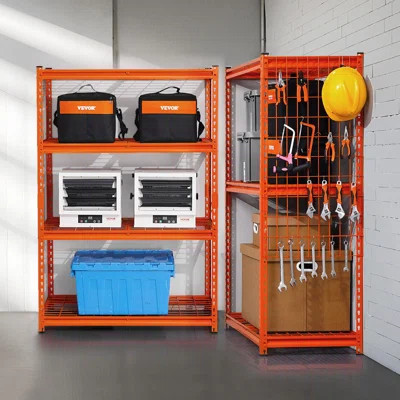 Storage Shelves 4 Tier Adjustable Heavy Duty Garage Shelving Units 2400 lbs | Wayfair North America