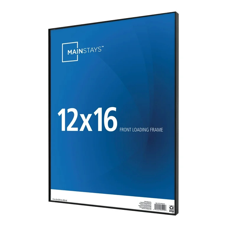 Mainstays 12x16 Front Loading Wall Picture Frame, Black - Walmart.com | Walmart (US)