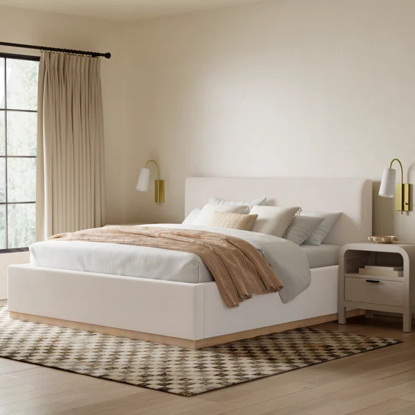 Delpha Grounded Upholstered Wood Base Bed | Wayfair North America