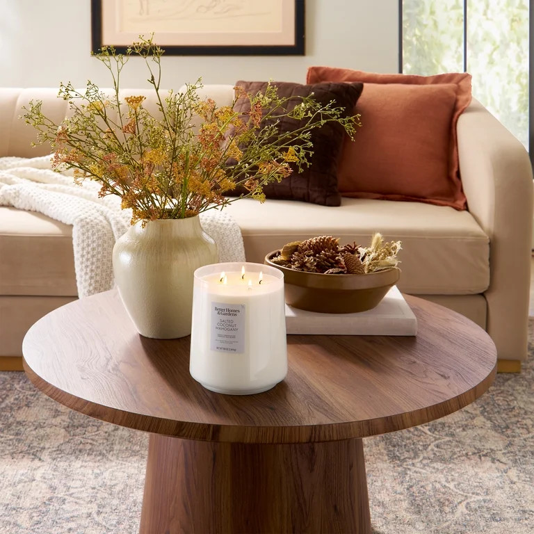 Better Homes & Gardens 5-Wick 100 oz Glass Jar Candle, Salted Coconut Mahogany | Walmart (US)
