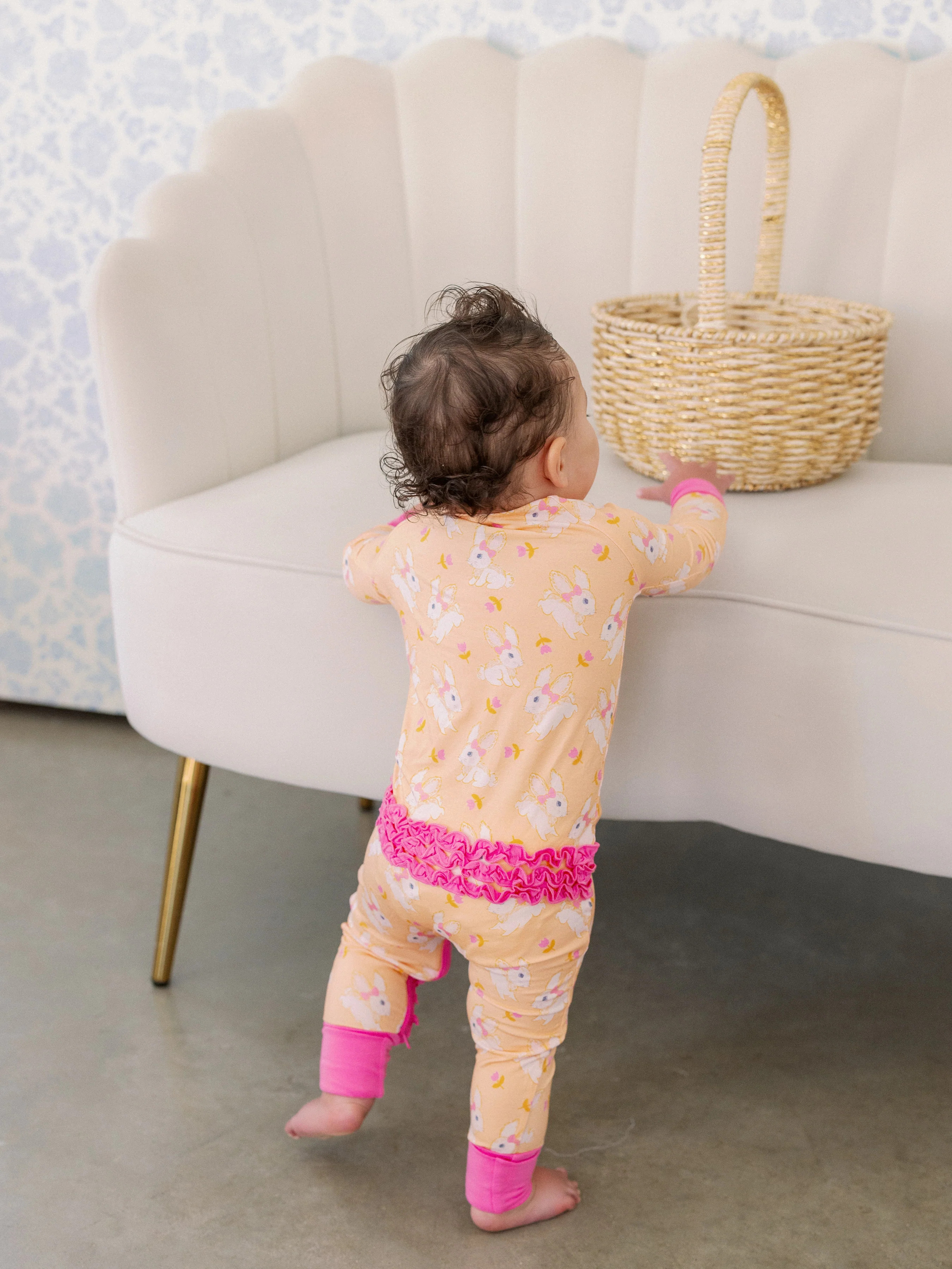Hoppy Bamboo Ruffle Romper | Poppy Kids Co
