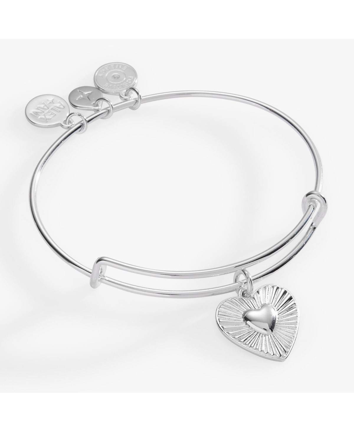 Heart Burst Bangle Bracelet - Silver | Macy's