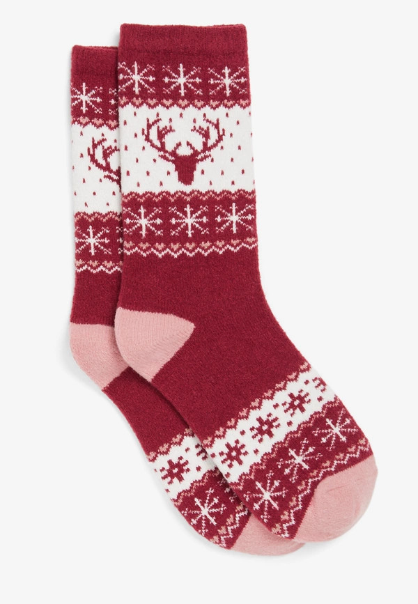 Red Deer Fair Isle Crew Sock | Maurices