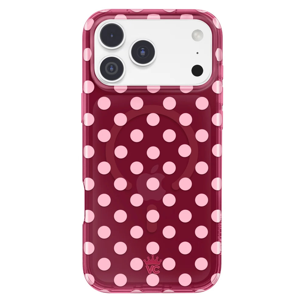 Raspberry Polka Dot iPhone Case | Velvet Caviar