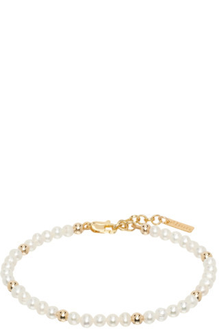 White & Gold Lim Bracelet | SSENSE