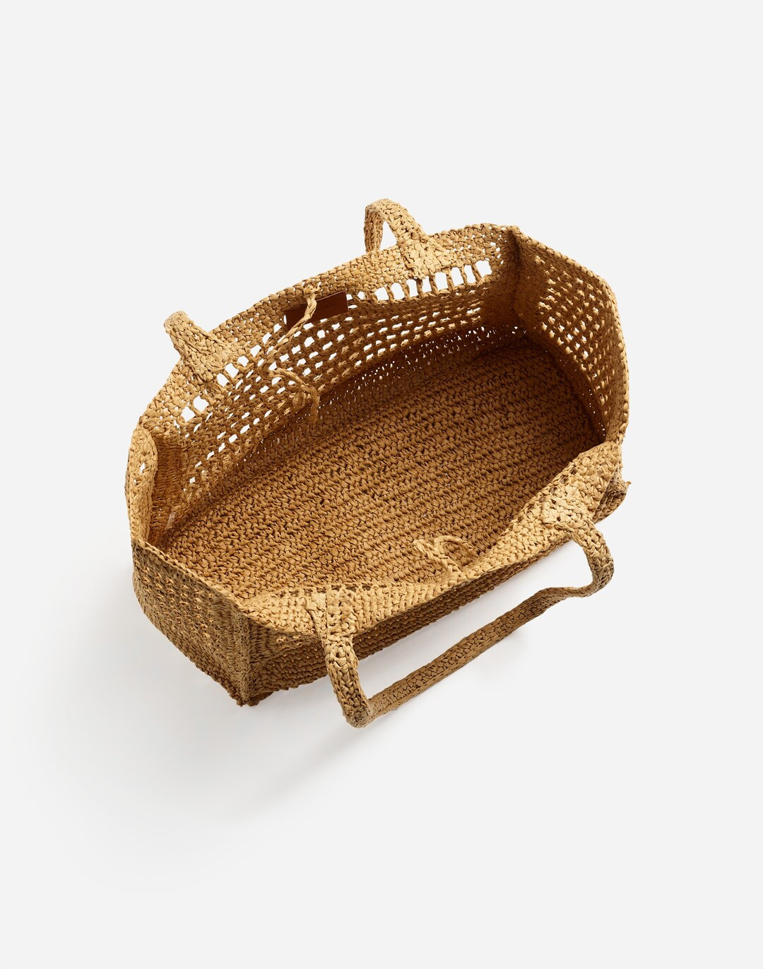 The Open-Crochet Straw Packable Tote | Madewell