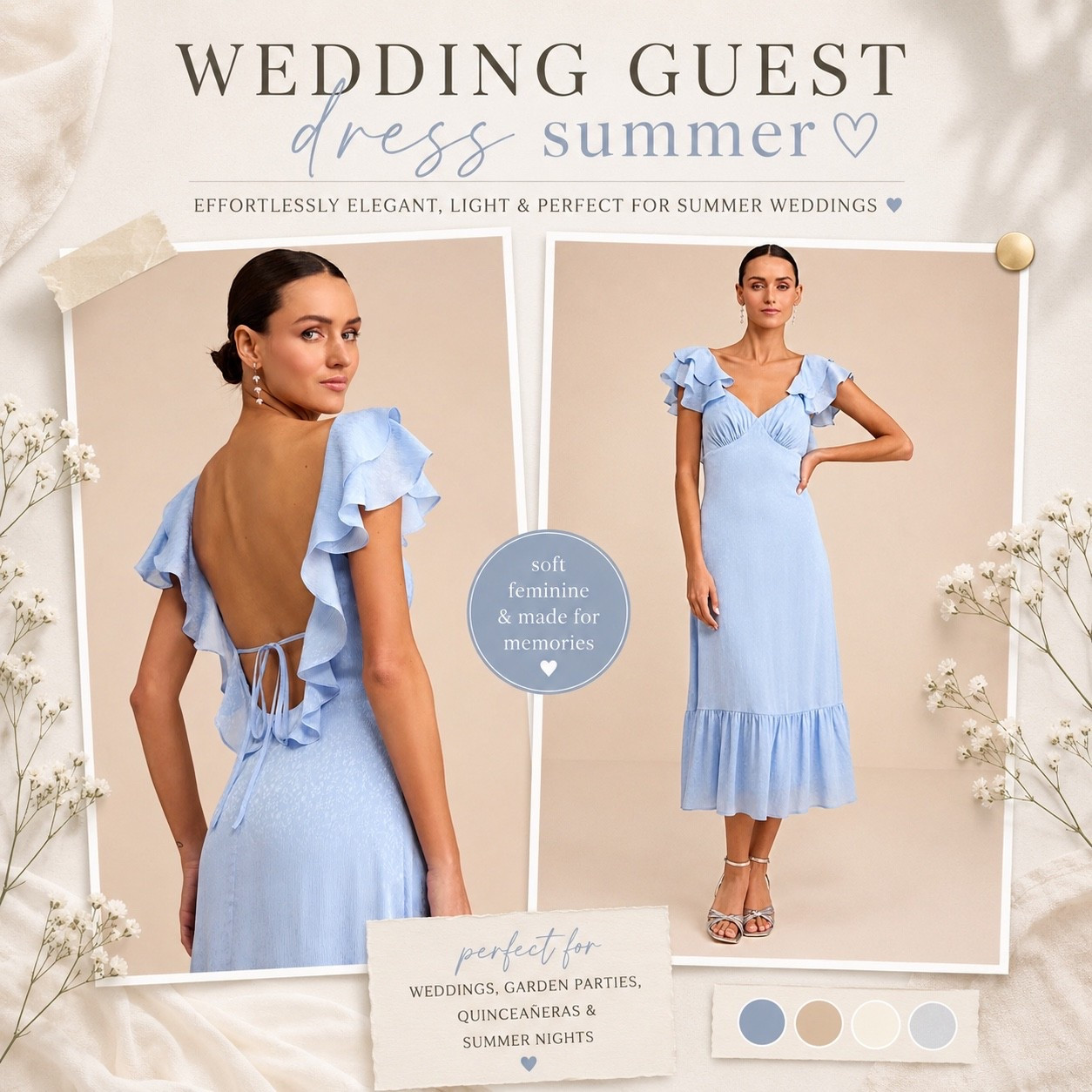 the kind of dress that feels soft, feminine & effortlessly elegant ☁️🩵

perfect for summer weddings, garden parties, quinceañeras & those special moments where you want to look classy without doing too much ✨

this baby blue moment has my whole heart lately 🤍

#WeddingGuestDress #SummerWeddingGuest #SoftGirlStyle #ElegantStyle #FeminineFashion #LTKStyle #WeddingGuestOutfit #SummerDress #GardenPartyStyle #QuinceGuestDress #SoftGlam #DressInspo #FashionInspo #PinterestStyle #BlueDress #ElegantFashion #LTKFashion #SummerStyle #ClassyOutfits #RomanticStyle

#LTKmomlife #LTKSeasonal #LTKSaleAlert