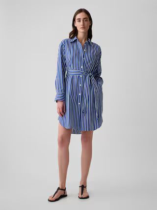 Organic Cotton Stripe Mini Shirtdress | Gap (US)