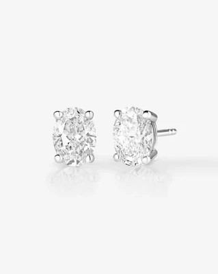 Lab Grown Oval Studs - 14k Yellow Gold / 2 | Ring Concierge