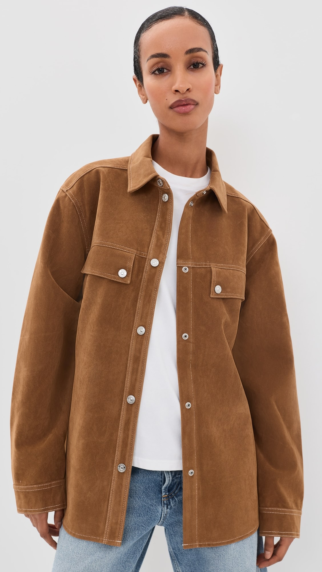 Good American The Better Than Suede Overshirt | Shopbop | Shopbop
