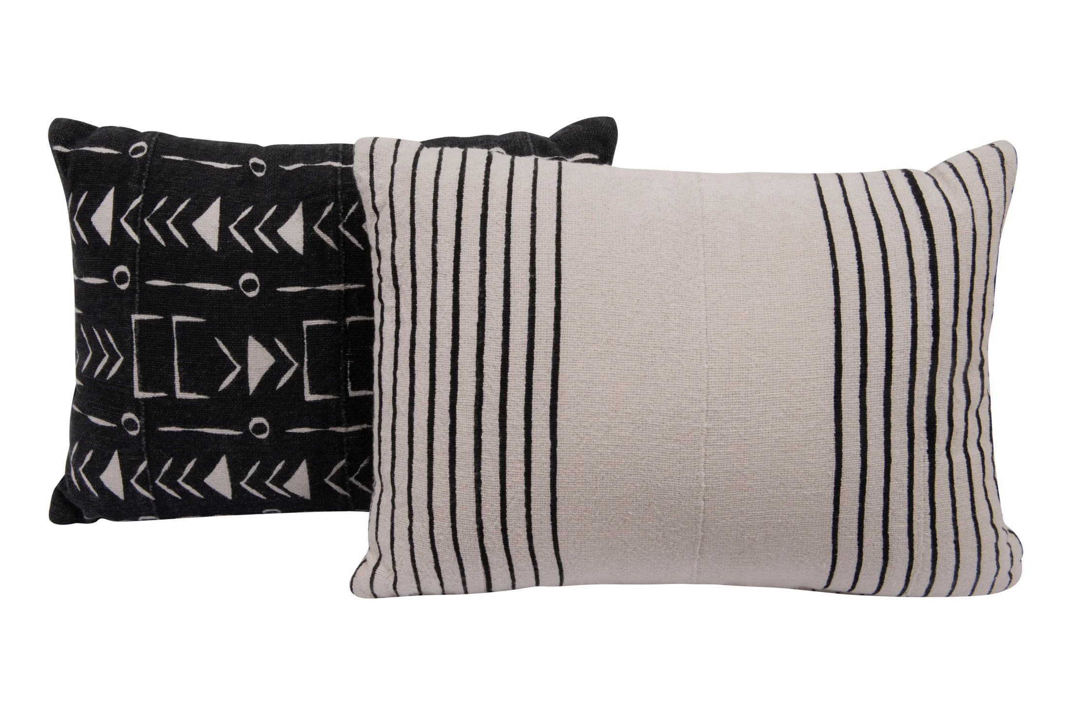 Creative Co-Op Black & White African Mudcloth Patterned Cotton Pillows (Set of 2 Designs) - Walma... | Walmart (US)