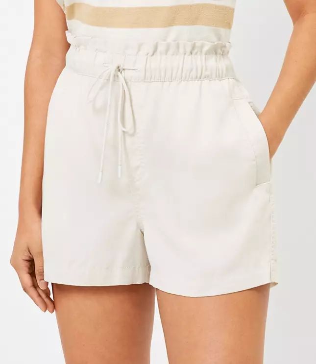 Pull On Shorts in Soft Twill | LOFT