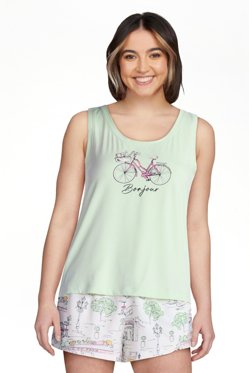 Joyspun Women's Tank Top and Shorts Pajama Set, 2-Piece, Sizes XS-3X | Walmart (US)