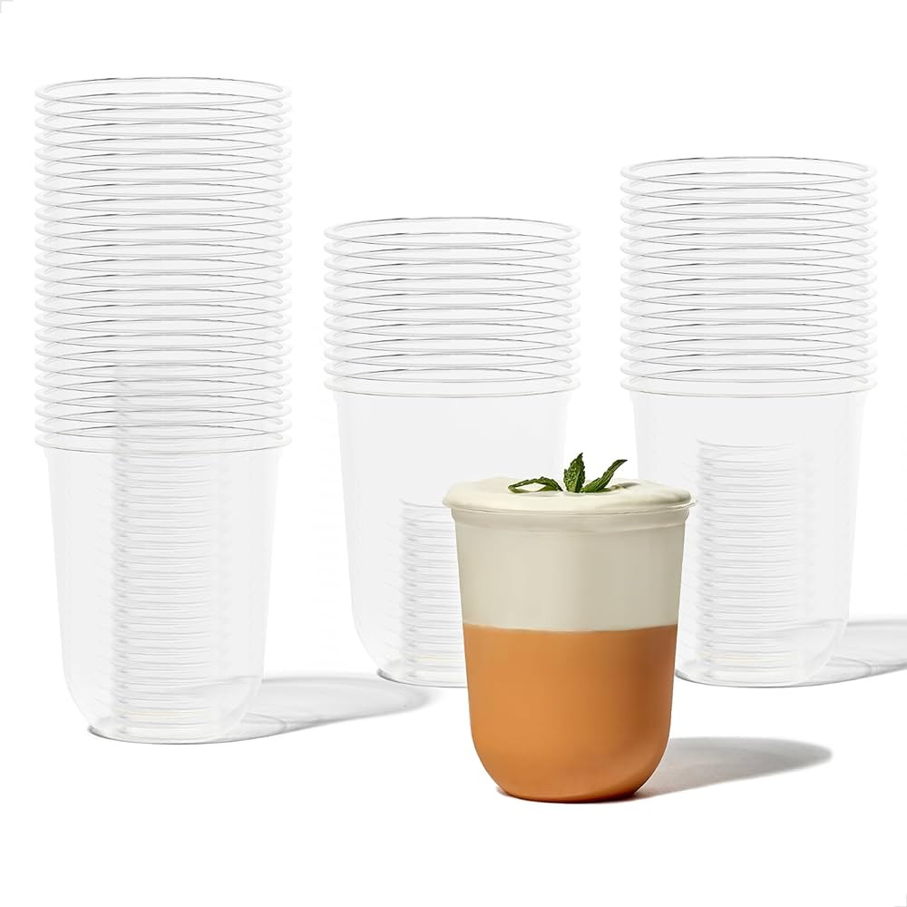 TOSSWARE NATURAL Arc - Plant Based Clear Cold Cups 16 oz - Plastic Alternative for Parties, Bache... | Amazon (US)