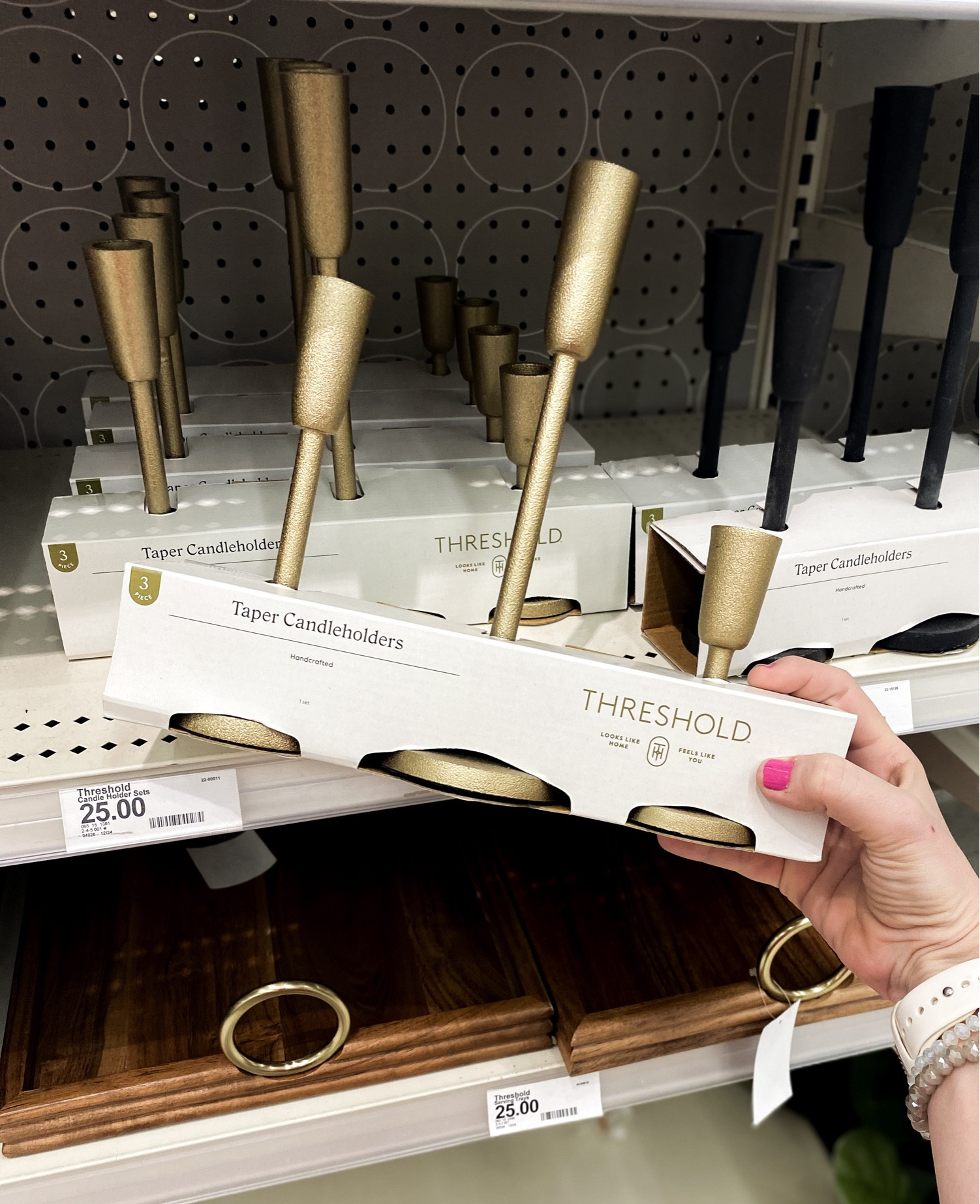 Set of 3 pretty taper candle holders from Target! ✨ 🖤 Perfect and elegant centerpiece. 

#LTKFindsUnder50 #LTKHome #LTKGiftGuide