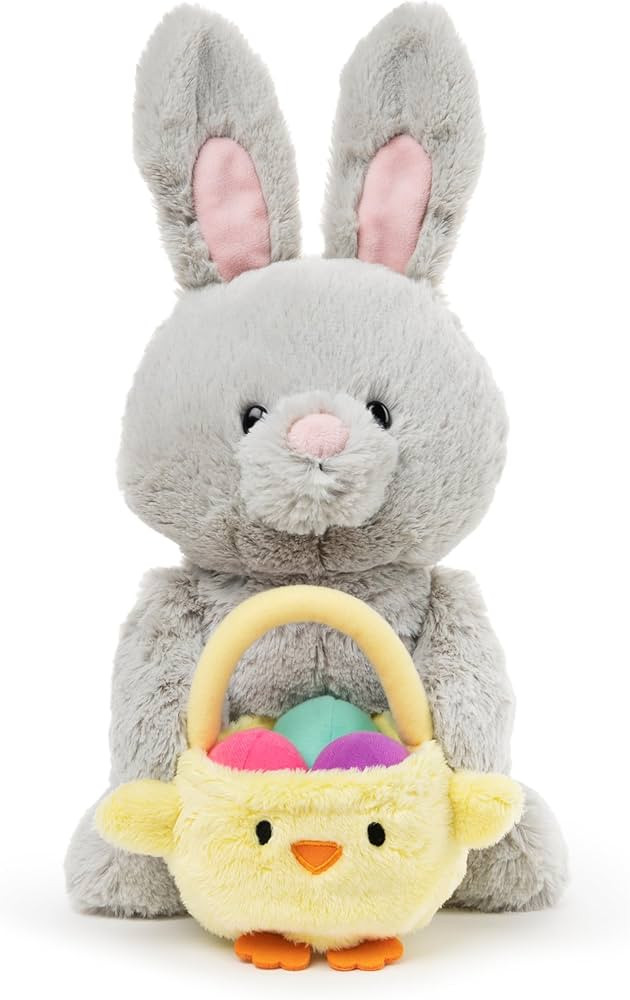 GUND Amazon Exclusive Easter Bunny with Basket and Easter Eggs, Easter Decorations, Bunny Stuffed... | Amazon (US)