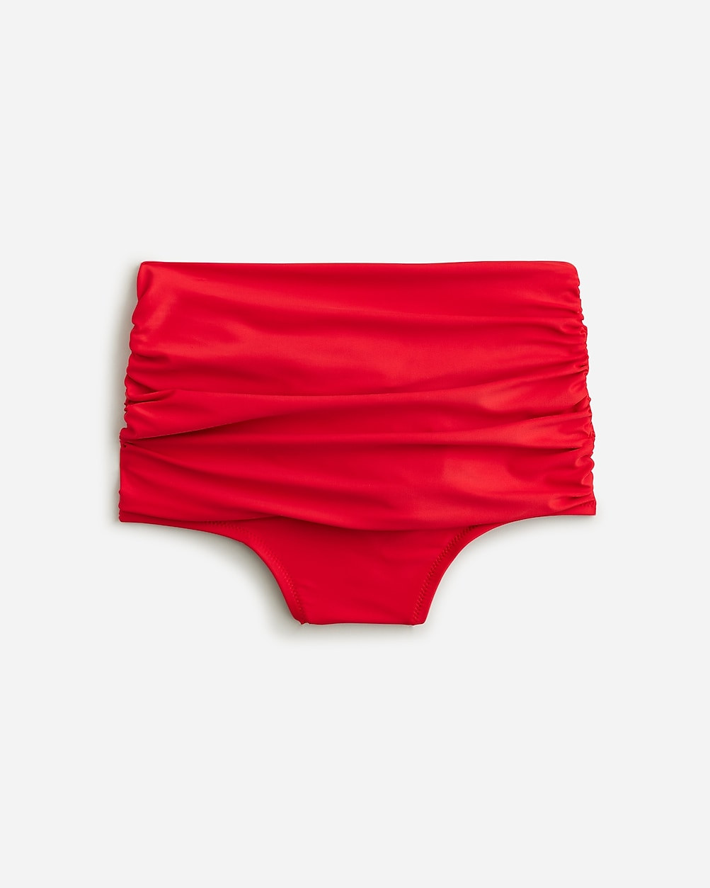 Ruched high-rise full-coverage bikini bottom | J. Crew US