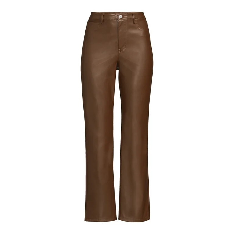 No Boundaries Junior's Faux Leather Pants | Walmart (US)