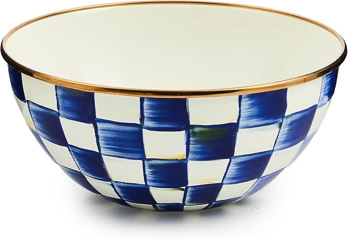MACKENZIE-CHILDS Enamel Everyday Bowl, Serving Bowl for Cereal, Soup, Fruit, or Salad, Small, Blu... | Amazon (US)