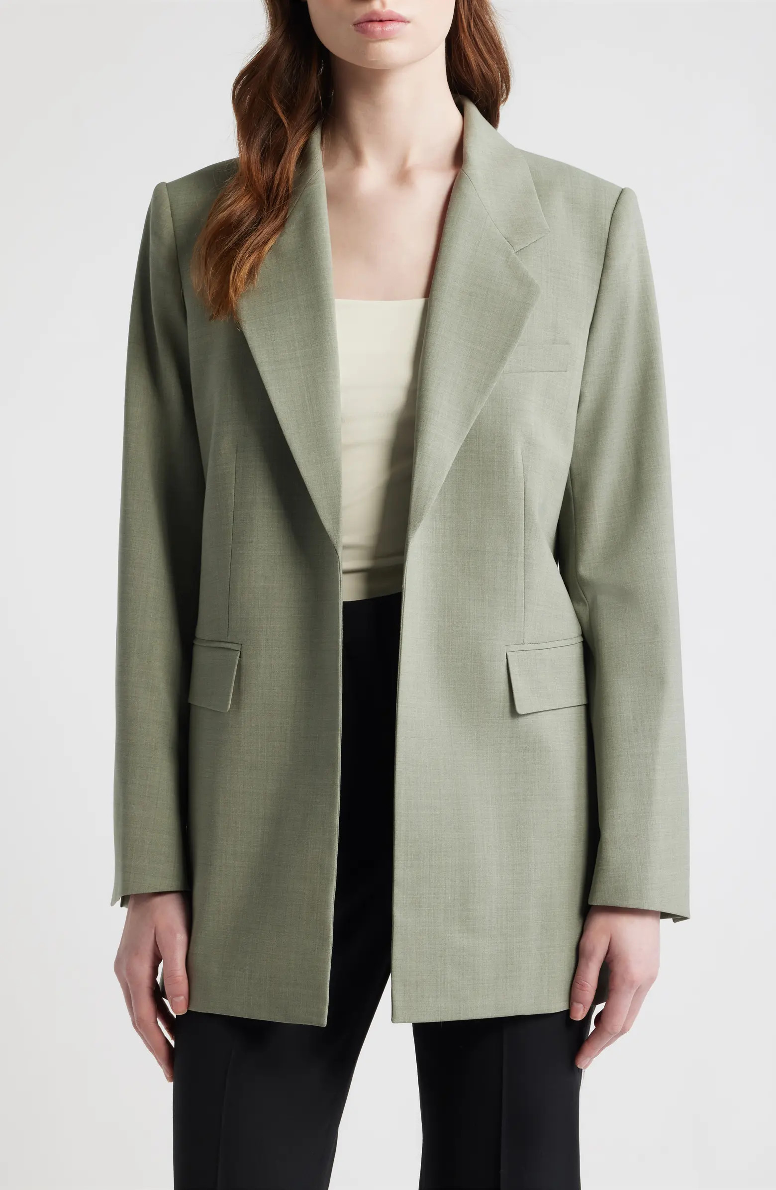 Theory Relaxed Stretch Wool Open Blazer | Nordstrom | Nordstrom