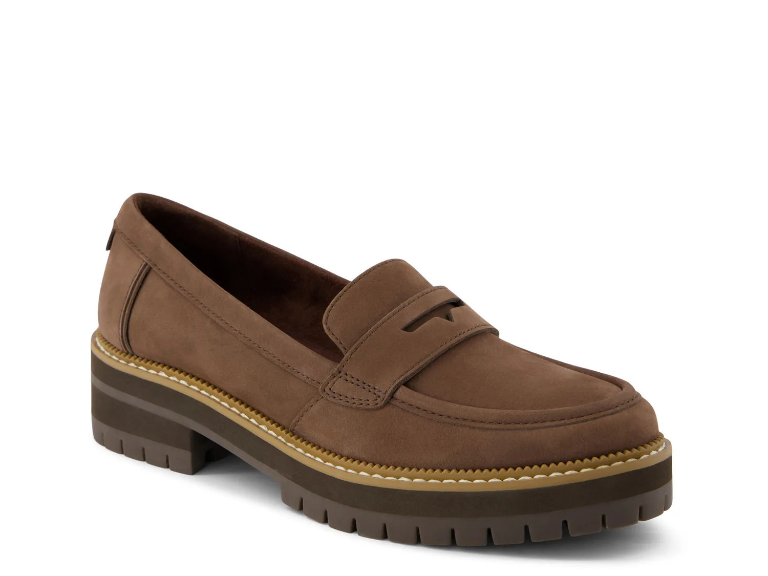TOMS Cara Penny Loafer | Women's | Dark Brown | Size 5.5 | Loafers | Block | Lug | DSW